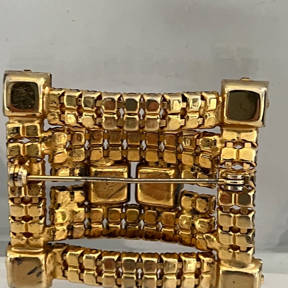 Vintage Brooch Czech Garnet Glass Bohemian - Picture 5 of 16